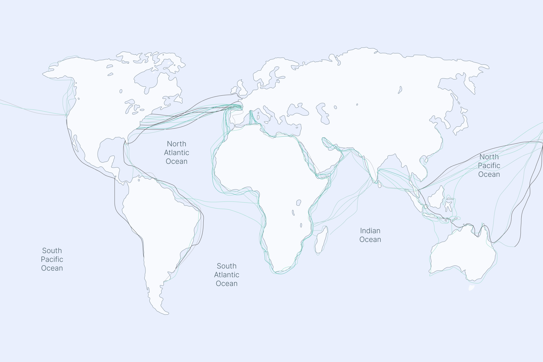 data cables around the world